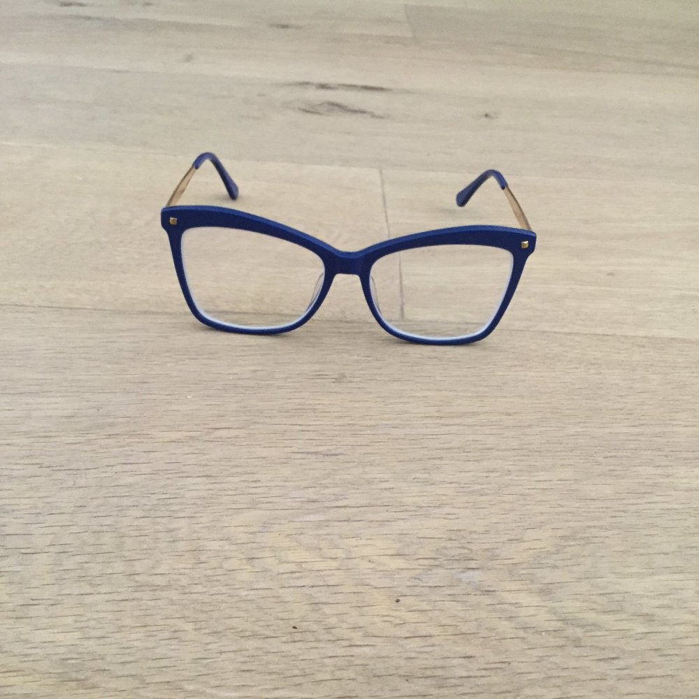NEVER WORN - Blue & Gold Butterfly Glasses Frames - Picture 5 of 8